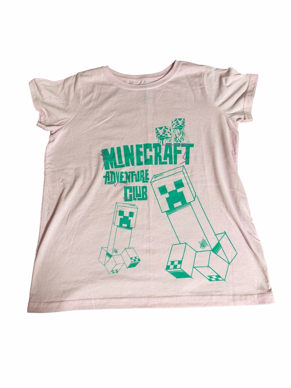 Kids' Pink Adventure Club Tee MINECRAFT SIZE 10/12 - Picture 5 of 8